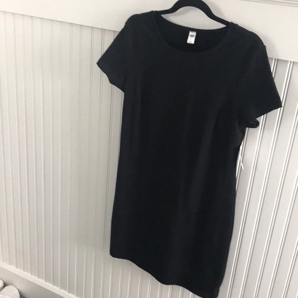 Knit bodycon black dress